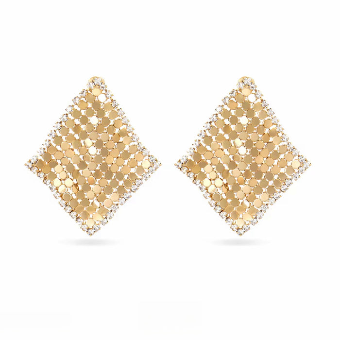 Wholesale Gold Electroplated Copper Tassel Earrings Diamond Zircon French Retro Party Chic Gift Fashion Accessory