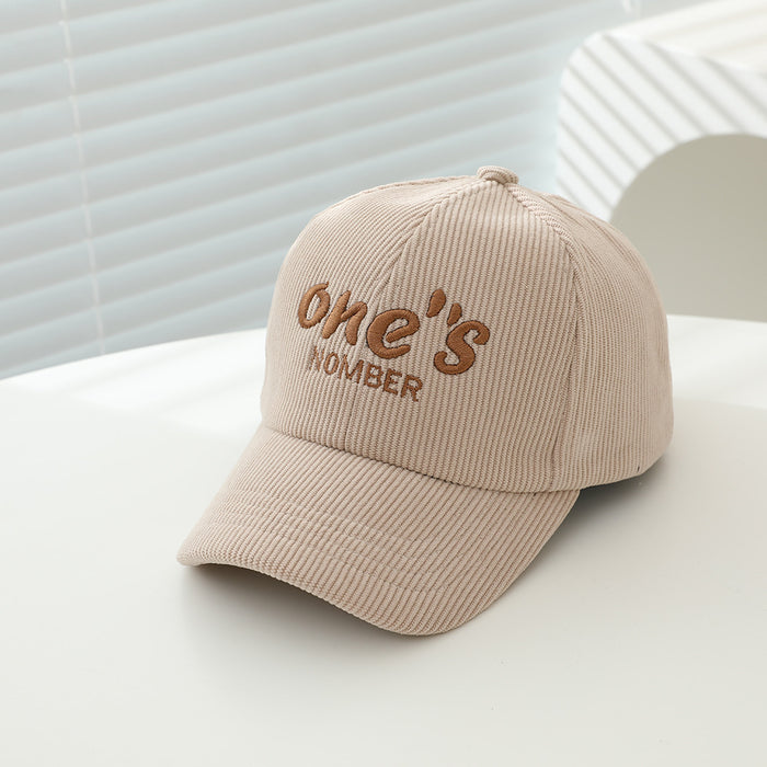 Wholesale Kids Baseball Cap English Letter Fleece Lined Autumn Casual Unisex Chic Outdoor Hat
