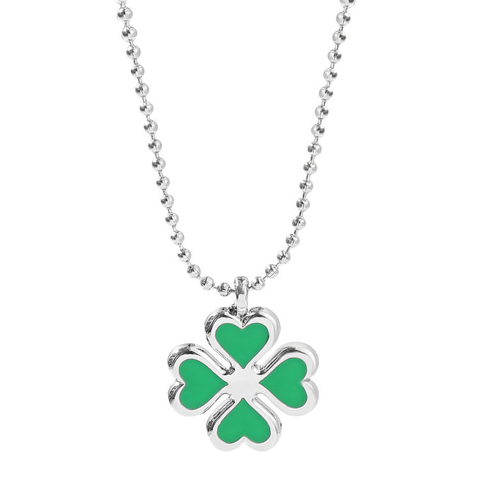 Wholesale Anime Four Leaf Clover Necklace-JDC-NE-Dingy008