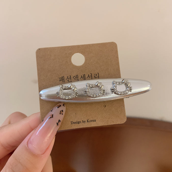 Wholesale Cartoon nail art jewelry alloy diamond cat hollow dripping bow DIY nail diamond jewelry