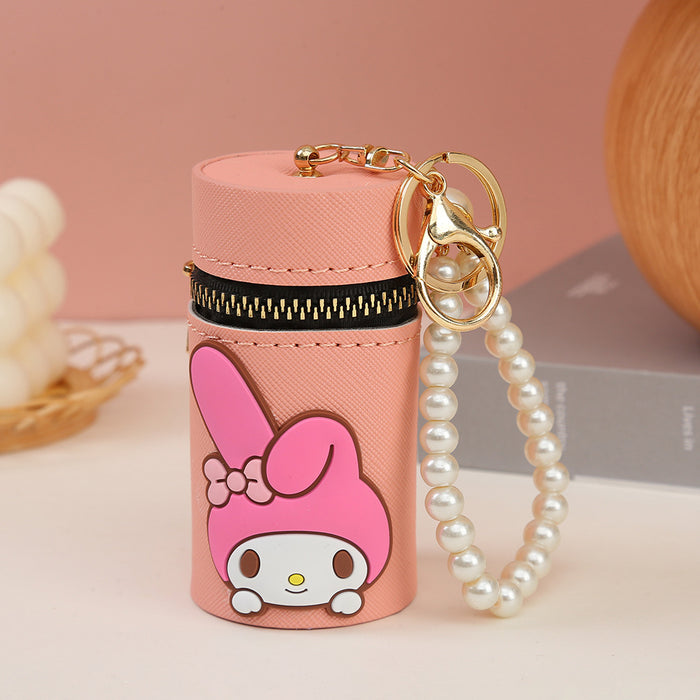 Wholesale PU Cartoon Lipstick Storage Box Coin Purse Keychain JDC-KC-YiK014