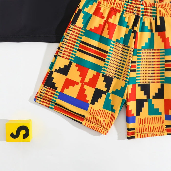 Wholesale Splicing color blocking set 2-piece set