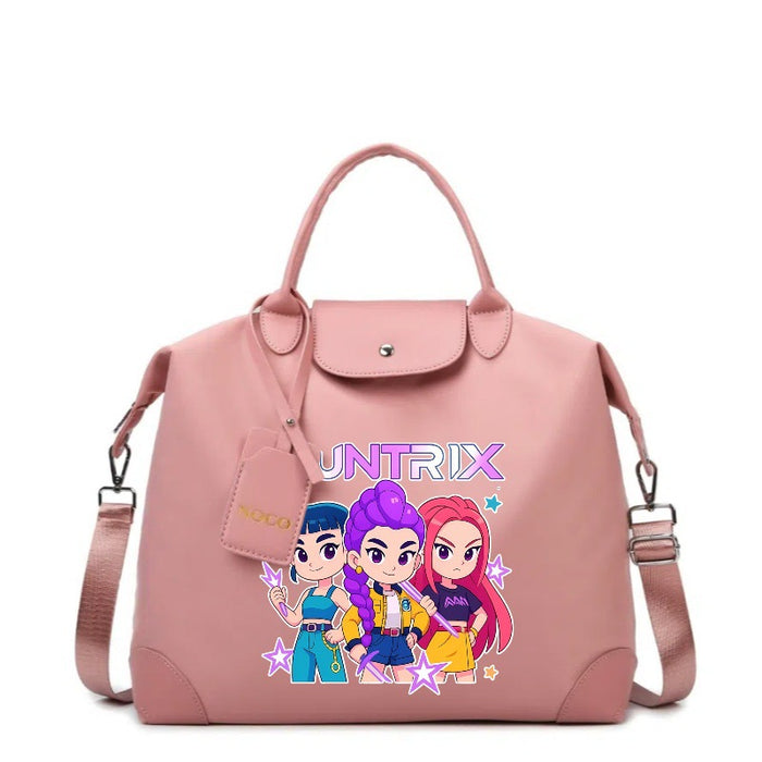 Wholesale Kpop Cartoon Print Large Capacity Canvas Handbags