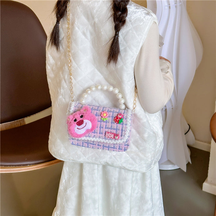 Wholesale Kids Pearl Chain Handbag Shoulder Bag JDC-SD-GSAT003