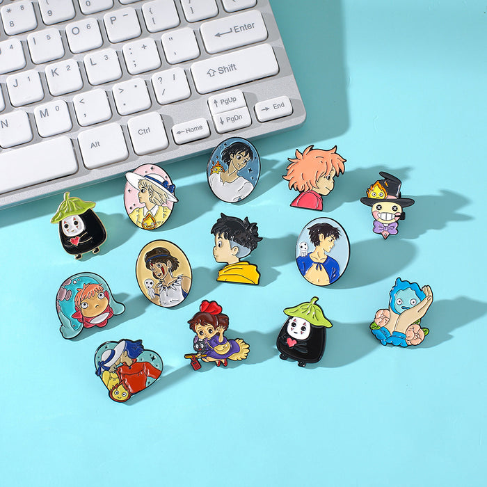 Wholesale Trendy Anime Metal Brooch Pin Cartoon Design Fashion Accessory For Girls Boys Resale
