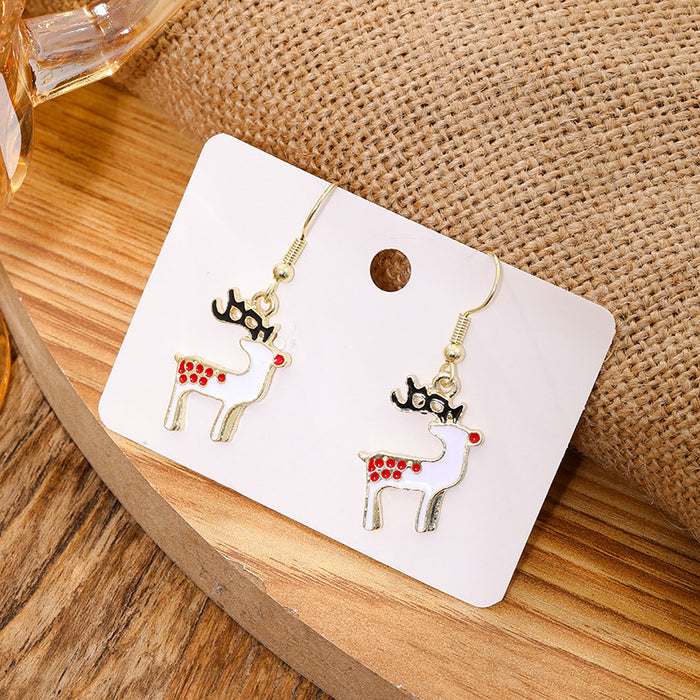 Wholesale Christmas Santa Claus Snow Earrings  Bell Elk Earrings Christmas Hat