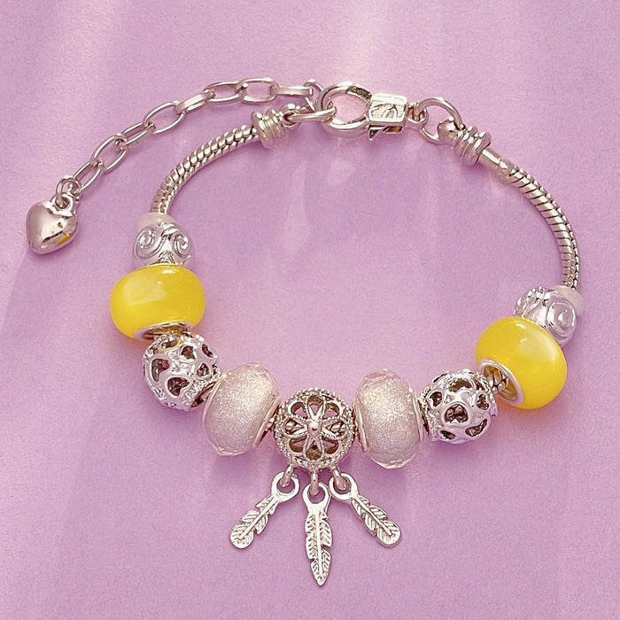 Wholesale Dream Catcher Beaded Alloy Bracelet JDC-BT-RanYan002