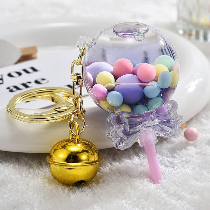 Wholesale Liquid Glitter Bottle &  Lollipop Acrylic Oil-Filled Keychain