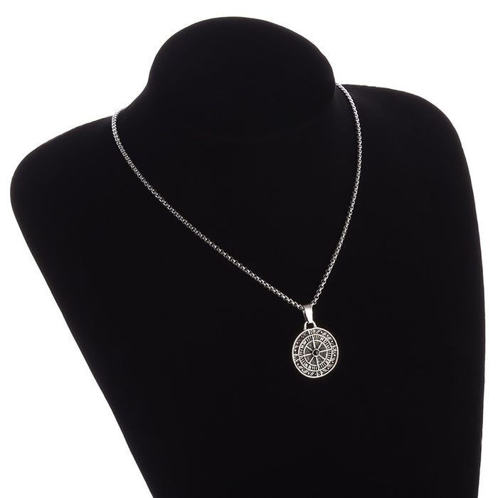 Wholesale Alloy compass pendant necklace for men