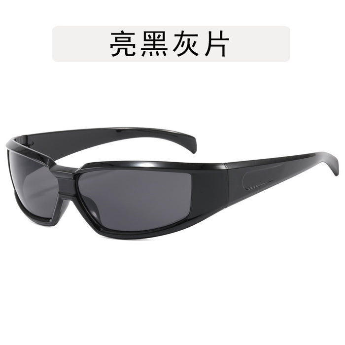 Wholesale Outdoor sports narrow frame sunglasses cycling curved small box fashionable sunglasses