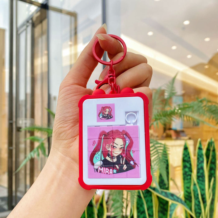Wholesale K-POP handheld puzzle PVC keychains
