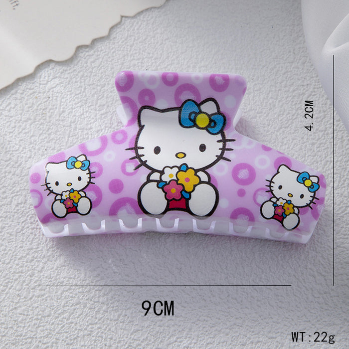 Wholesale acrylic cartoon cute printing  Hair Clips