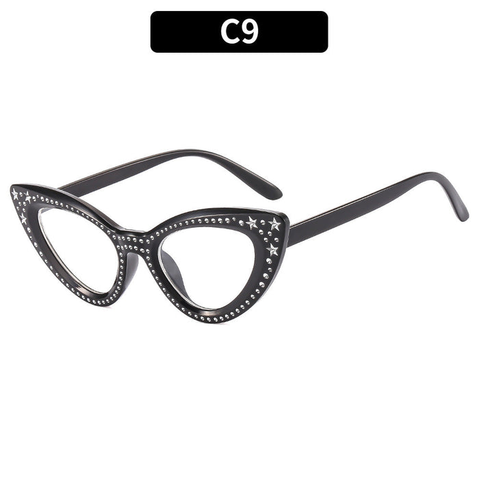 Wholesale 2024 Cat Eye Diamond PC Sunglasses JDC-SG-XIa069