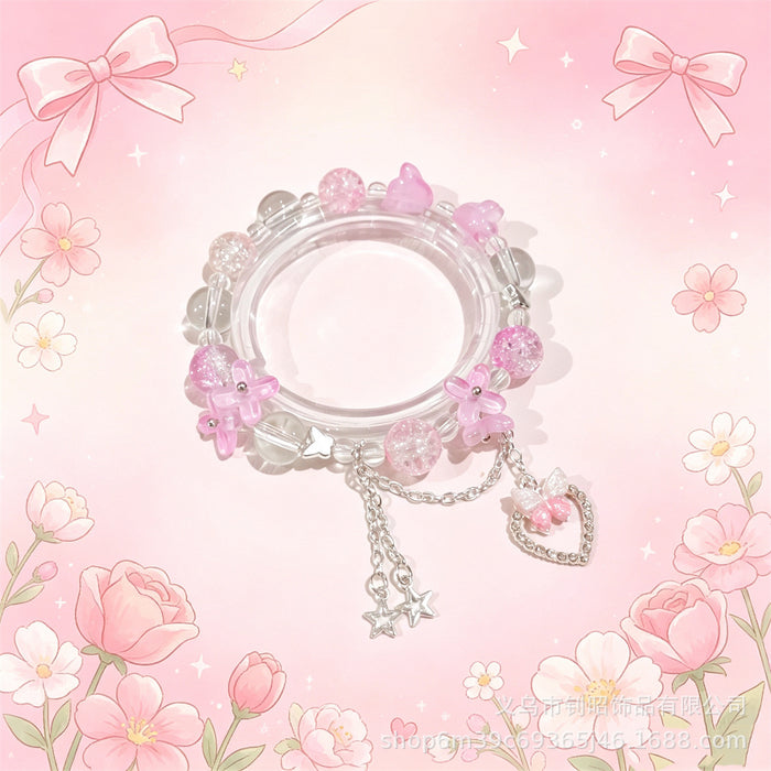 Wholesale Sweet Blossom Heart Bracelet Women Fashion Accessory Gift