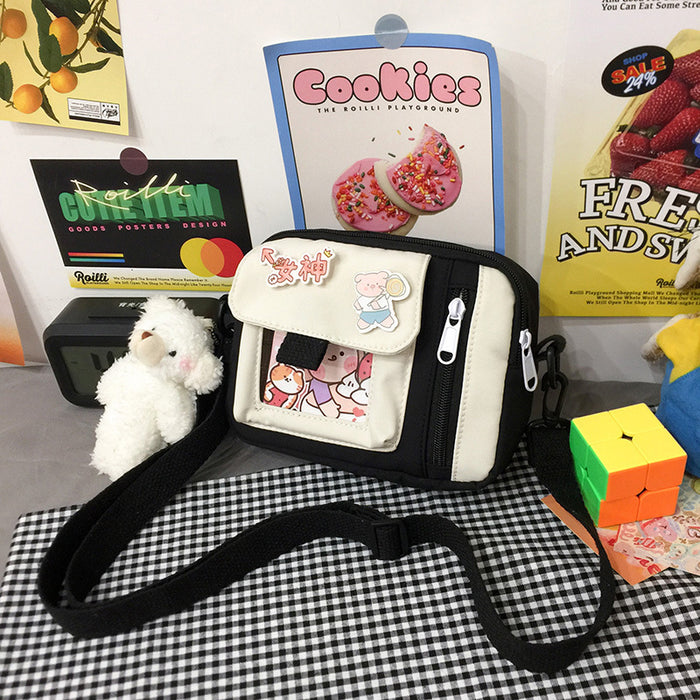 Wholesale Canvas bag, crossbody bag, artistic versatile, cute shoulder bag