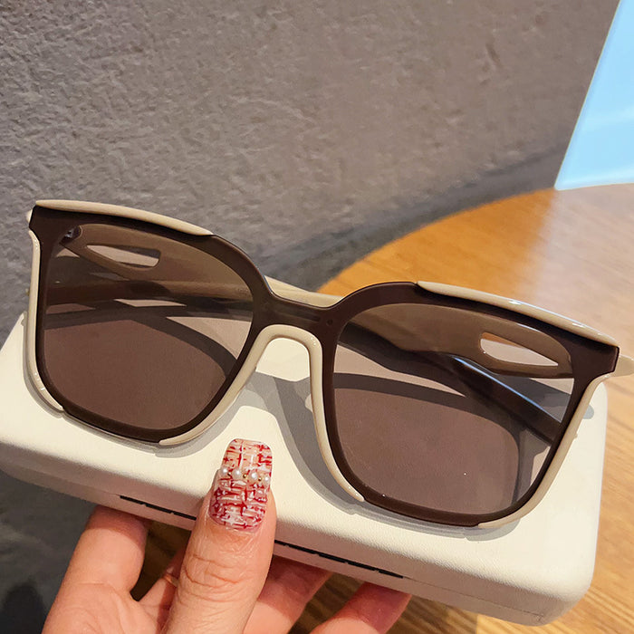 Wholesale UV resistant reflective large frame personalized sunglasses