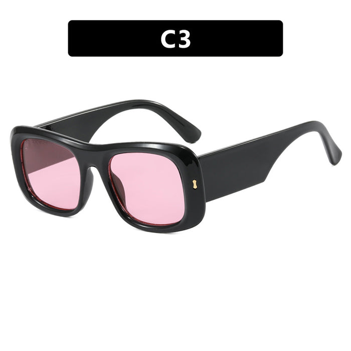 Wholesale Large frame rice nail sunglasses square fashion trend sunglasses high-end driving sunglasses driving