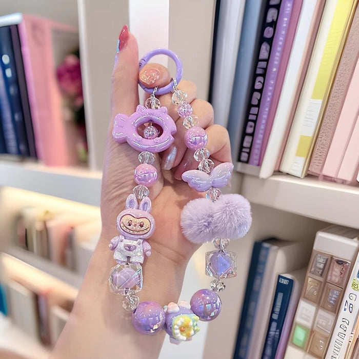 Wholesale Fur Ball Doll Mobile Phone Chain Girl Cartoon  Bag Gift Pendant