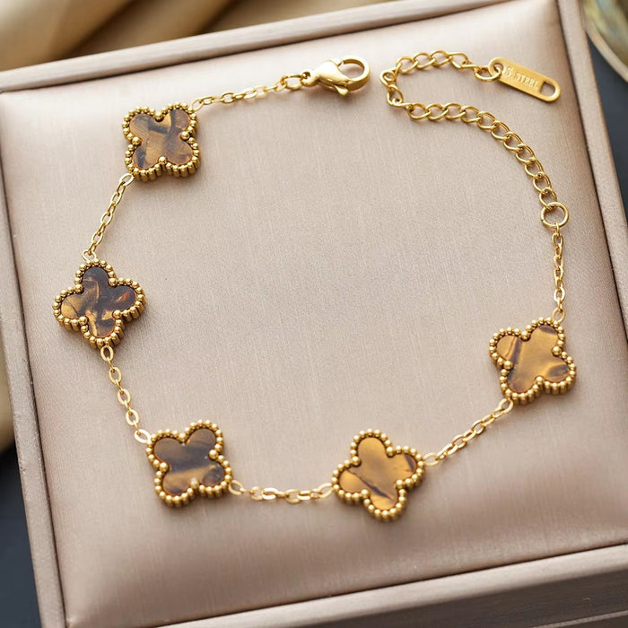 Wholesale Four leaf clover bracelet wholesale jewelry accessories new accessories niche high-end sense