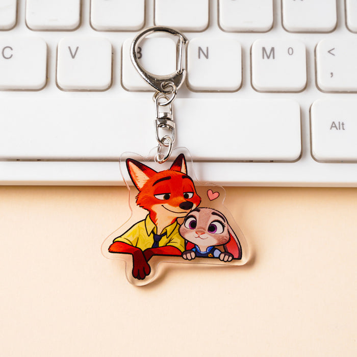 Wholesale Cute Cartoon Acrylic Couple Keychains