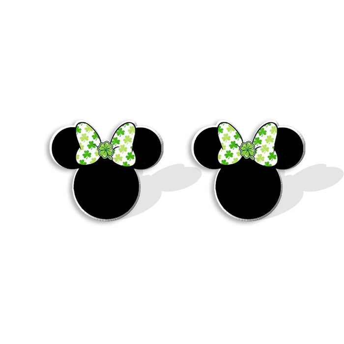 Wholesale St. Patrick's Day Cartoon Plastic Resin Earrings (F) JDC-ES-XiangL068