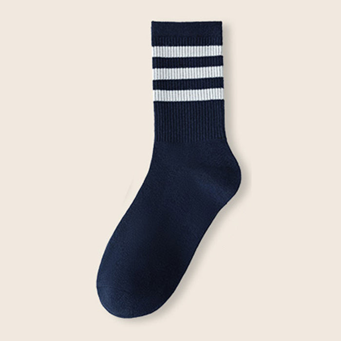 Wholesale Socks, mid tube socks, pure cotton sports striped long socks