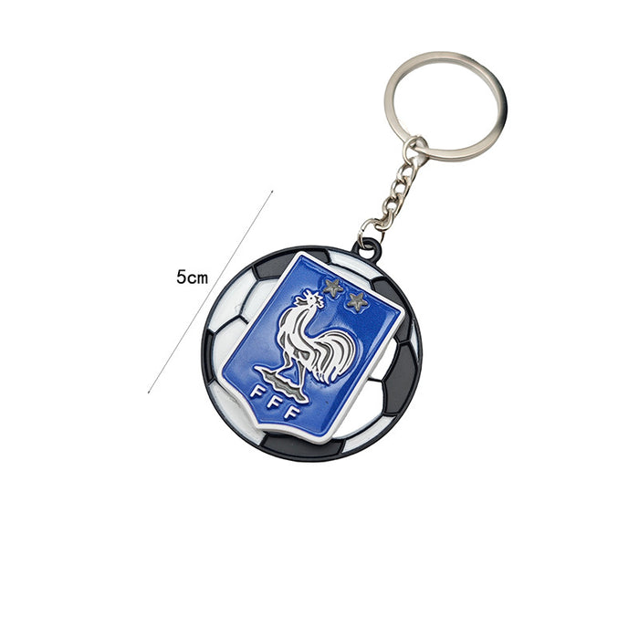 Wholesale Rotatable Football Club Team Keychain