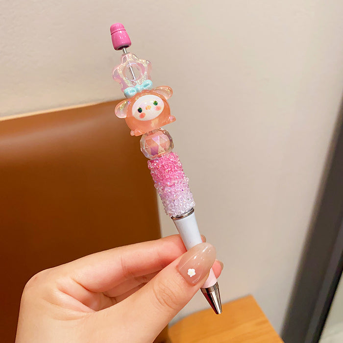 Wholesale Rhinestone Black Neutral Pen Cartoon Ballpoint Pen
