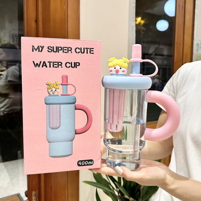 Wholesale Plastic large-capacity straw belly cup