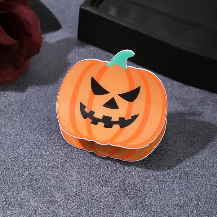 Wholesale  Grabber Pumpkin Hairpin Bat Shark Clip Butterfly Skull Ponytail Clip  Web Clip Hair Accessory