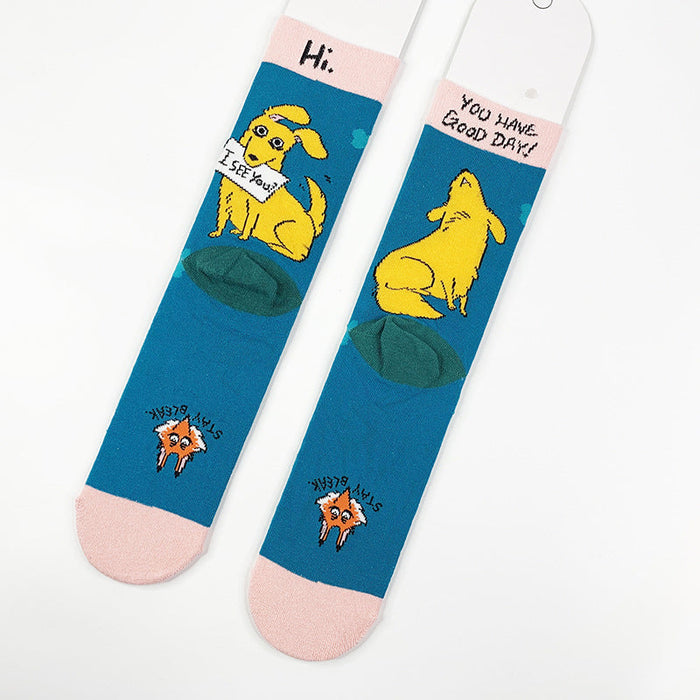 Wholesale AB Style Cartoon Cotton Socks JDC-SK-YiYan010