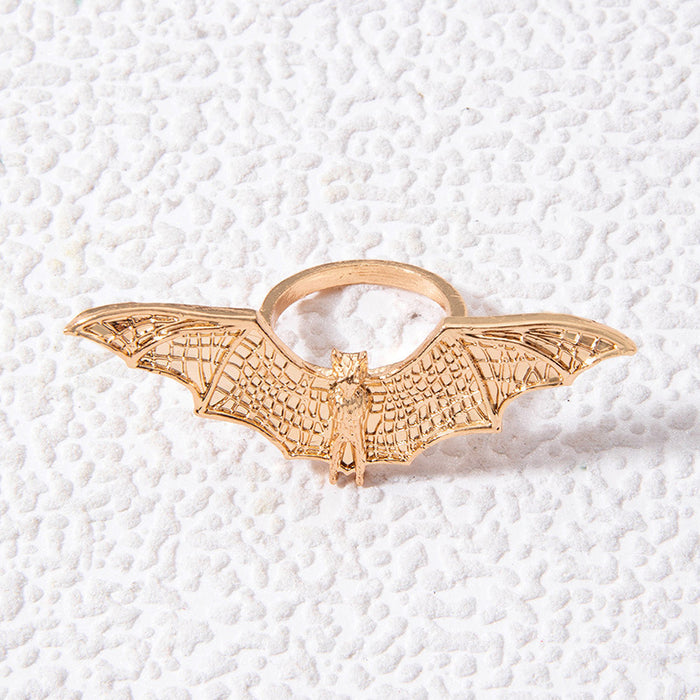 Wholesale Halloween Gothic Bat Ring Vintage Dark  Fashion Accessory for Women MOQ≥2