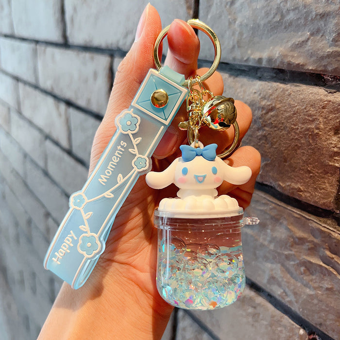 Wholesale Acrylic Cartoon Oil Quicksand Keychain JDC-KC-RunX010