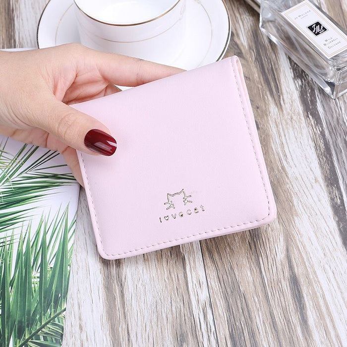 Wholesale Cute Pink Kitten Wallet - Sweet Animal Print Fashion Accessory Gift MOQ≥3