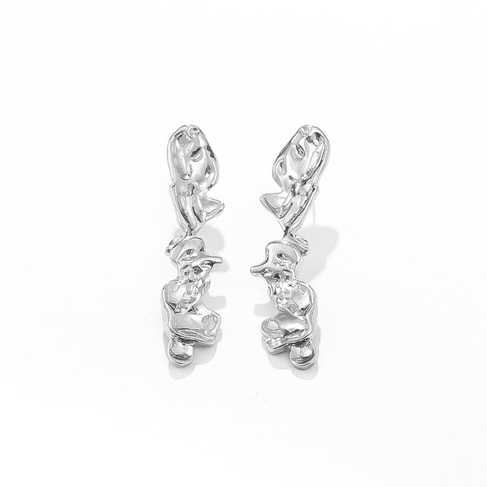 Wholesale irregular metal wind necklace female exaggerated design earrings bracelet suit