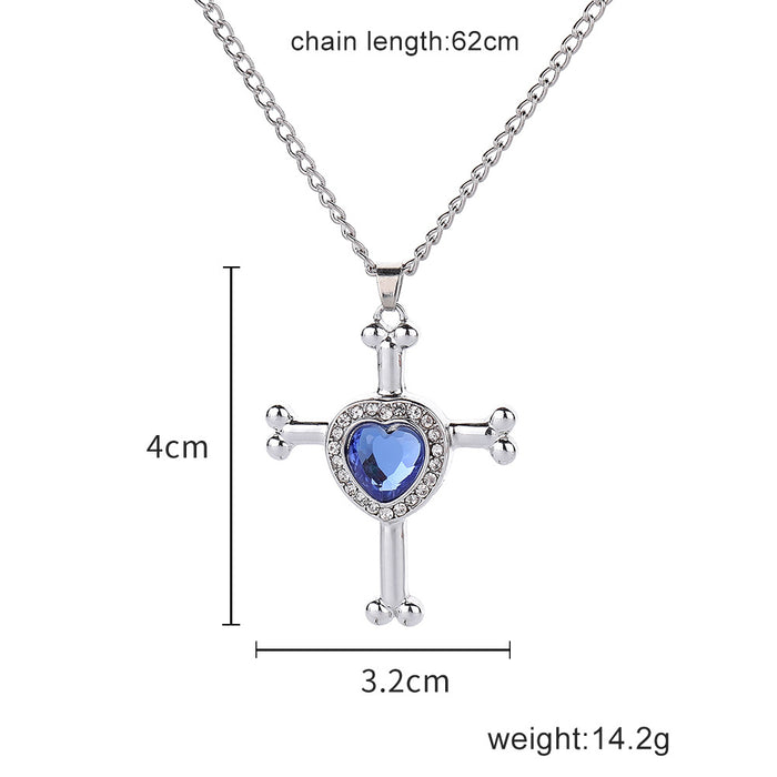 Wholesale Pet commemorative heart-shaped pendant can be opened with a crystal necklace