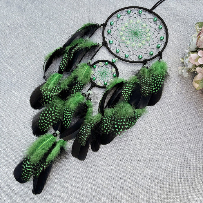 Wholesale Luminous Dreamcatcher Feather Wind Chime Home Decor MOQ≥2