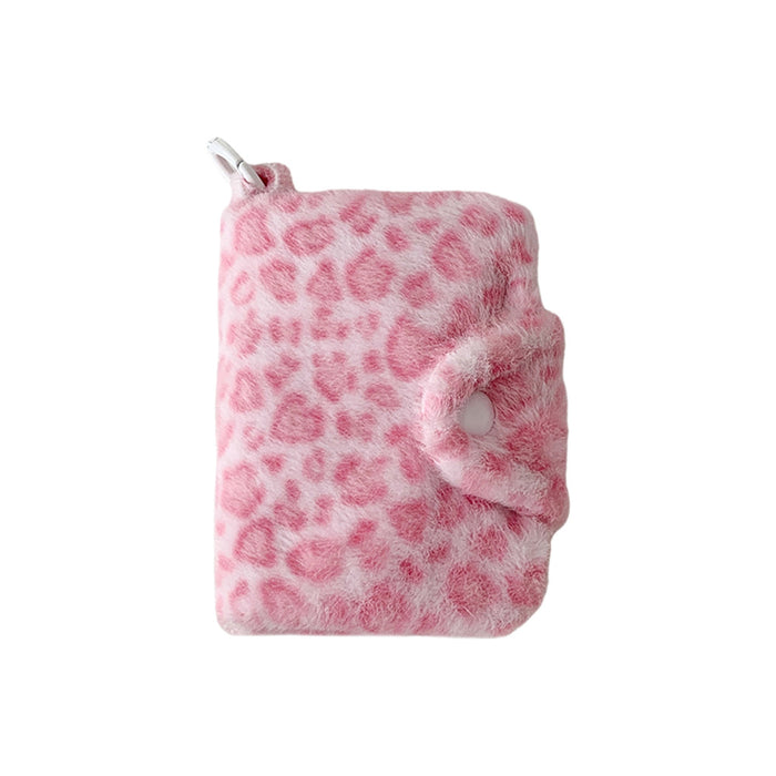 Wholesale Leopard-Print Plush Snap Coin Wallet