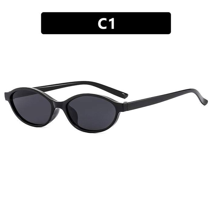 Wholesale Fashion oval small frame sunglasses street photography sunglasses personalized sunglasses