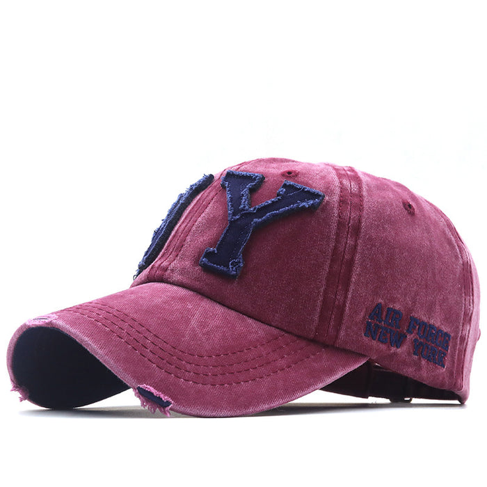 Wholesale Washed Duck Tongue Hat Embroidered Baseball Hat Made Old Duck Tongue Hat Cowboy
