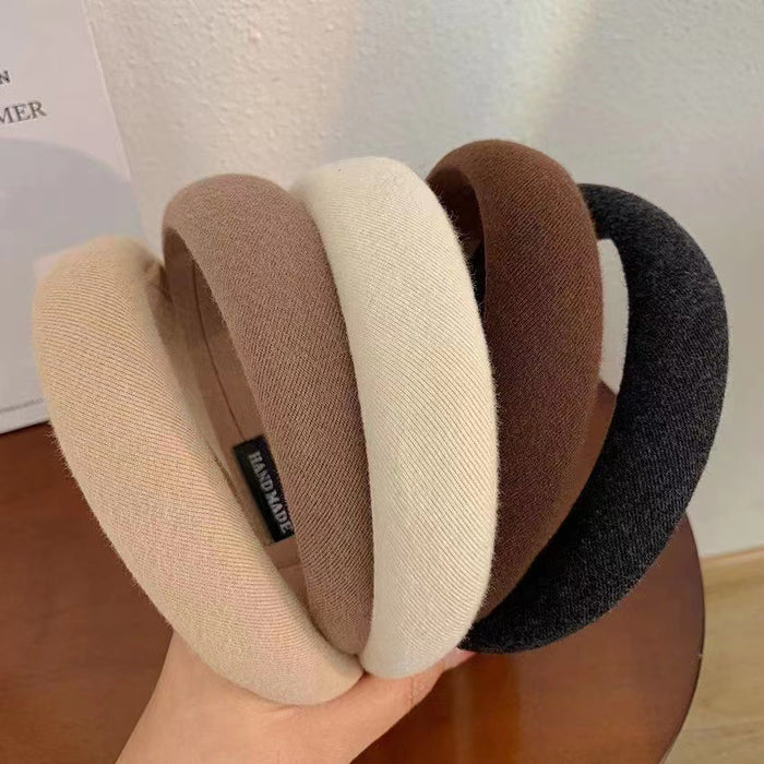 Wholesale Macaron color headband, high skull top, wide edge sponge headband, solid color compression headband, versatile
