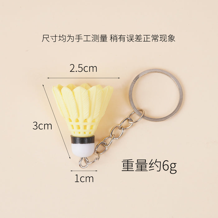 Wholesale Badminton Keychain Pendant PVC Sports DIY Accessory MOQ≥5