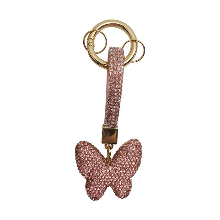 Wholesale Clay Butterfly Rhinestone Keychain JDC-KC-WangY001