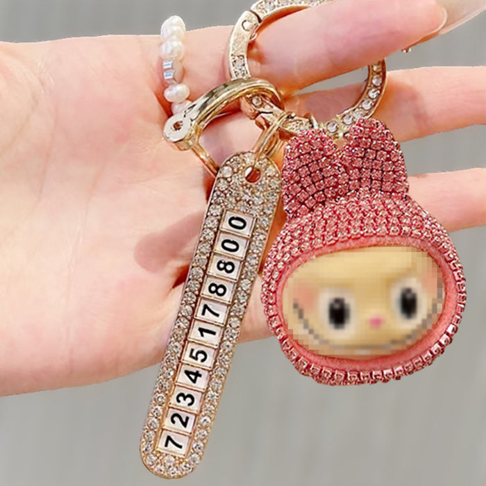 Wholesale Cute cartoon rhinestone keychain