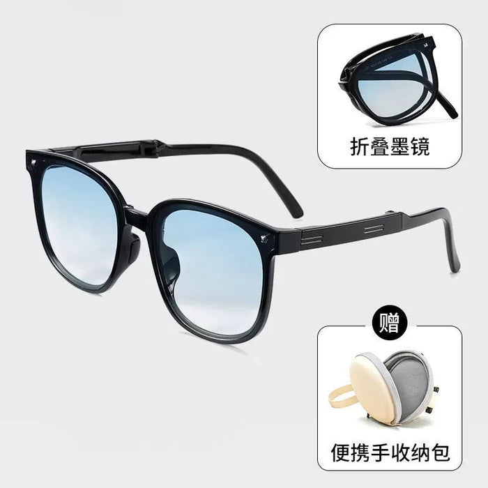 Wholesale New folding sunglasses for women with a high-end feel, sunscreen sunglasses that protect against UV rays and strong light
