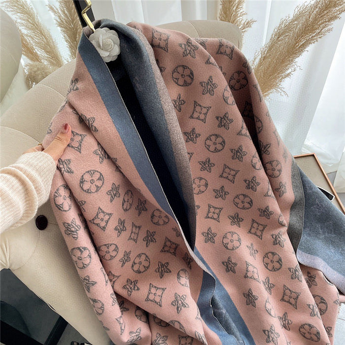 Wholesale Imitation Cashmere Scarf Air-conditioned Room Long Outer Shawl Double-sided Warm Neck Scarf JDC-SF-Yunt002