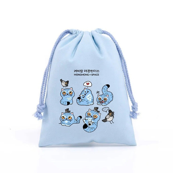 Wholesale Cartoon Canvas Drawstring Travel Storage Bag Handbags