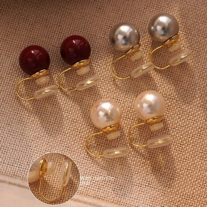 Wholesale Pearl earrings, painless ear clips, elegant high-end earrings