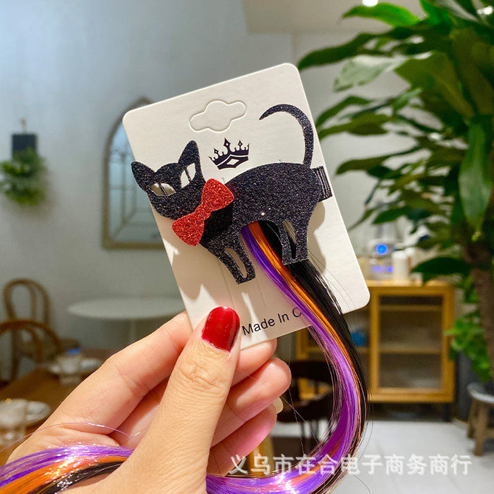 Wholesale Trendy Pumpkin  Hair Clip For Kids Costume Flowing Hair Accessory For Party Dance Performance