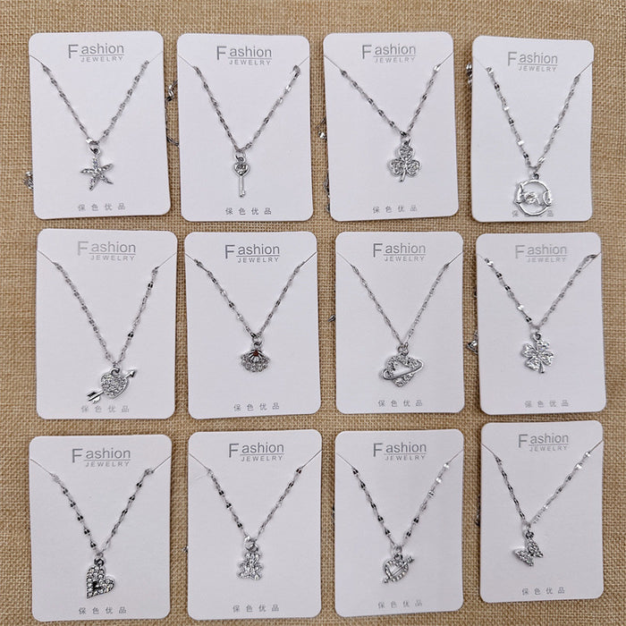 Wholesale Diamond pendant collarbone chain necklace